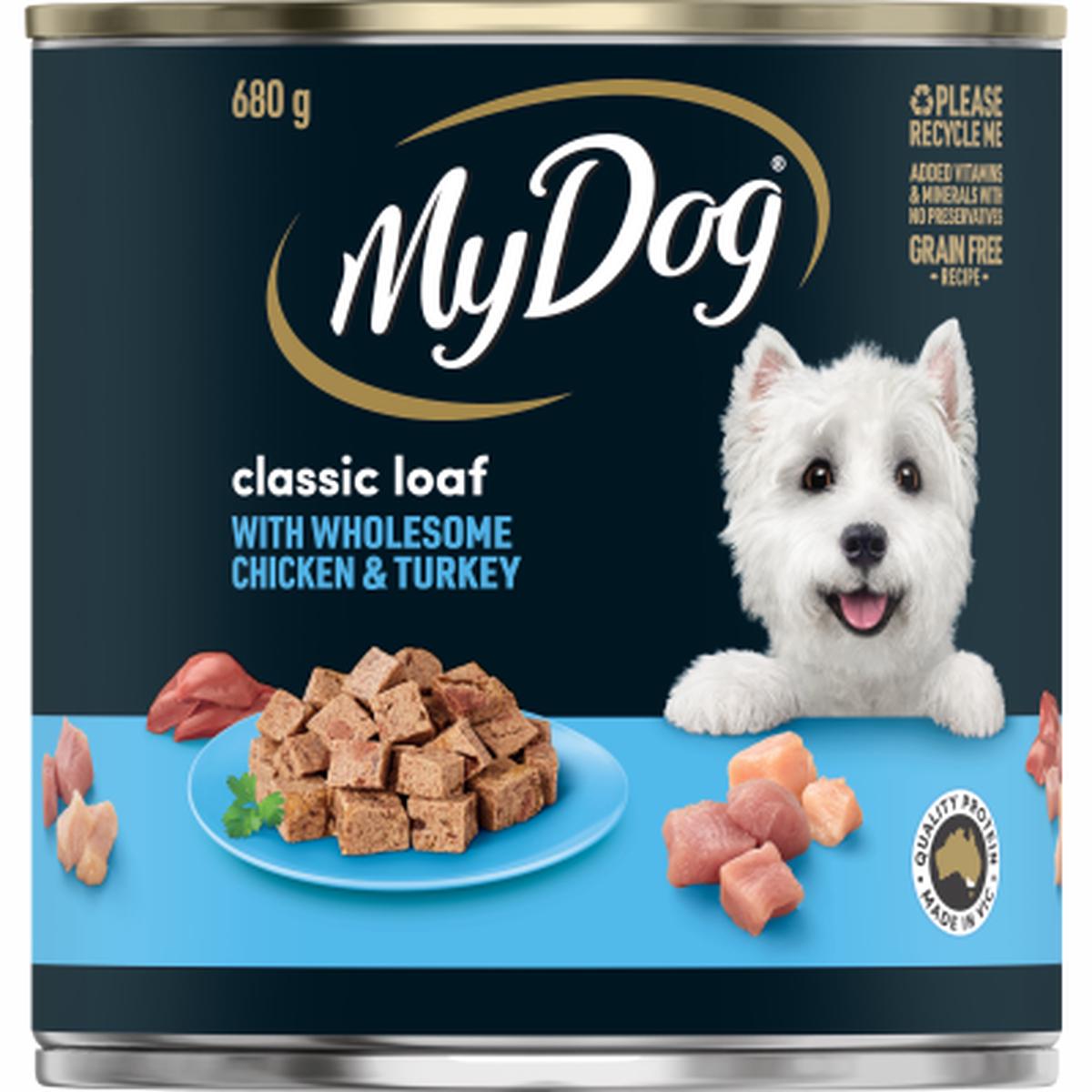 My Dog Classic Loaf With Wholesome Chicken & Turkey Wet Dog Food 680g