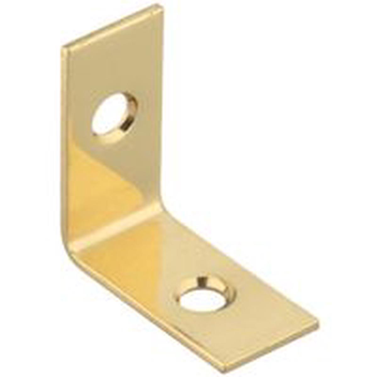 National Hardware V1875 Series Corner Brace, 1 in L, Solid Brass, 4PK (N213-389)