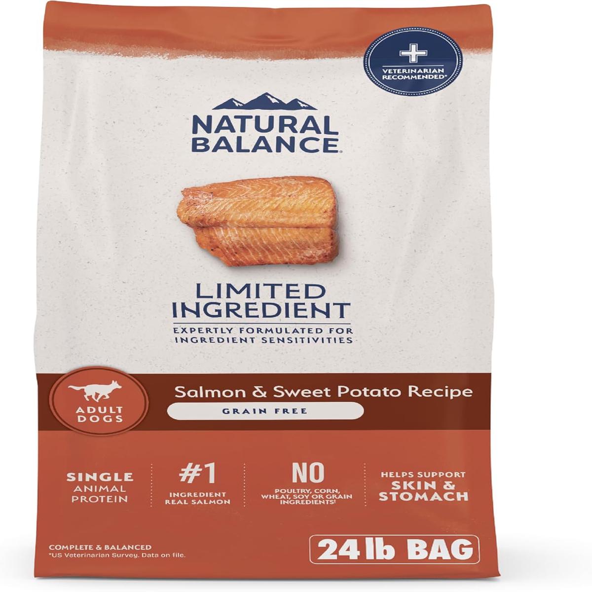 Natural Balance Limited Ingredient Adult Grain-Free Dry Dog Food, Reserve Duck & Potato Recipe, 22 Pound (Pack of 1) – 22 Pound (Pack of 1) | Salmon & Sweet Potato