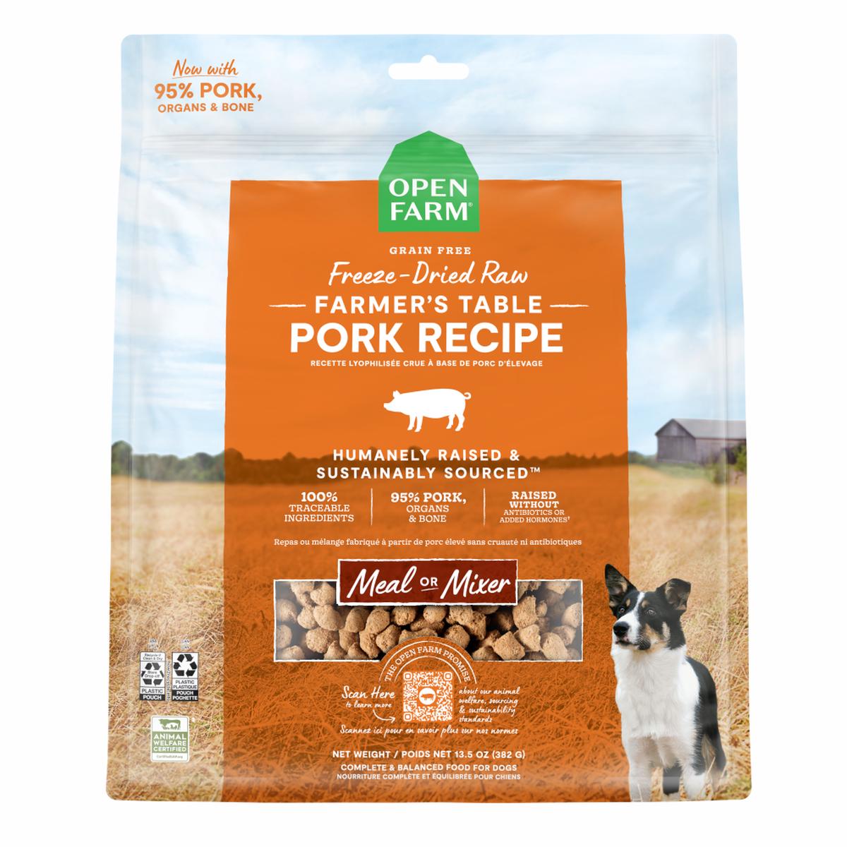 Open Farm Farmers Table Pork Freeze Dried Dog Treats