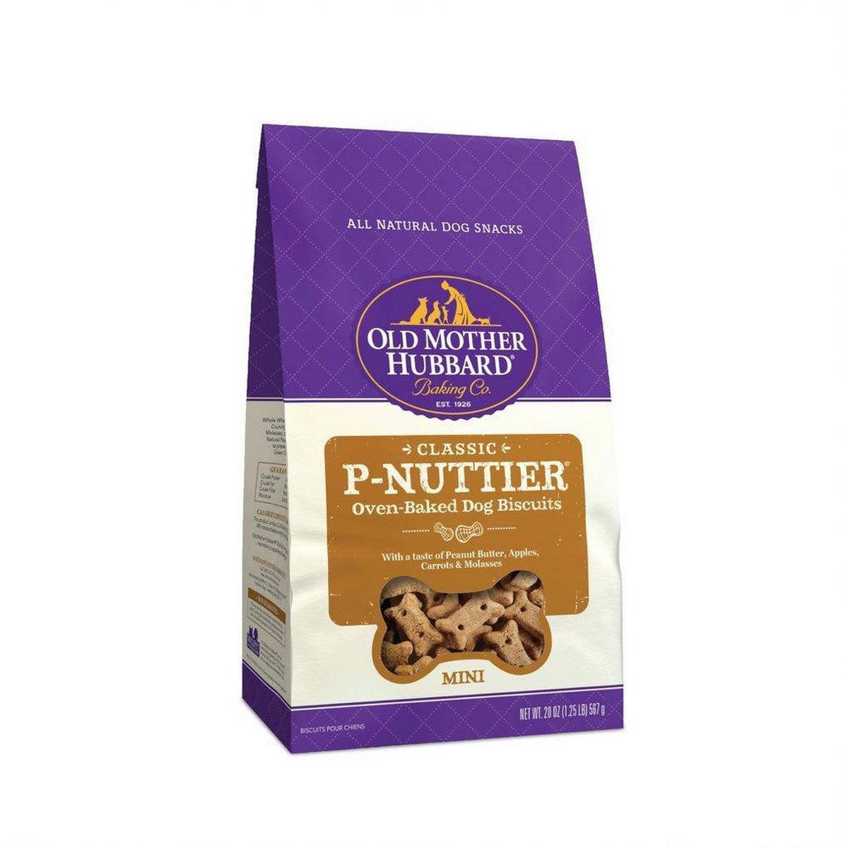 P-Nuttier Dog Biscuits Natural Training Treats Peanut Butter Flavor Mini Size (20 Ounce Bag)