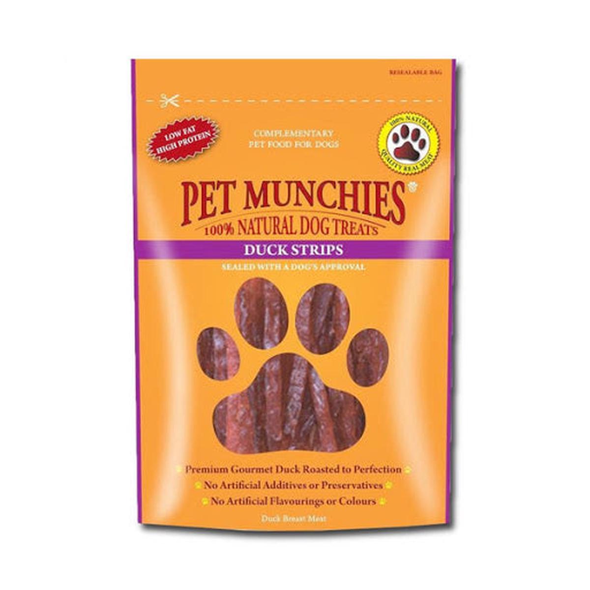 Pet Munchies Duck Strips Dog Treats – 90g