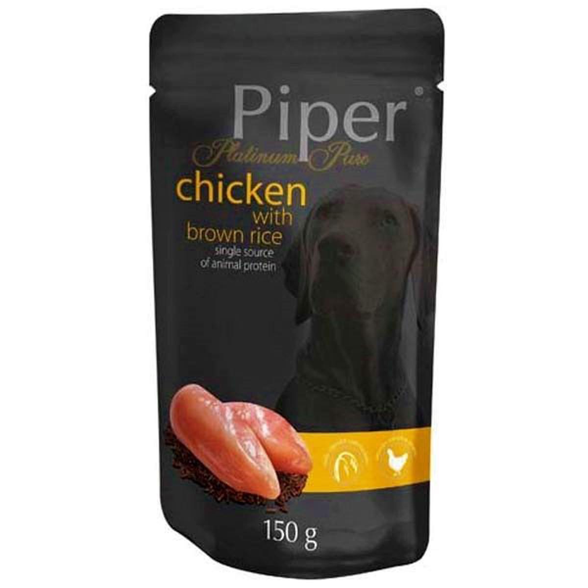 Piper Dog Wet Platinum Pure Food – Chicken With Brown Rice 150gr – 1Pc