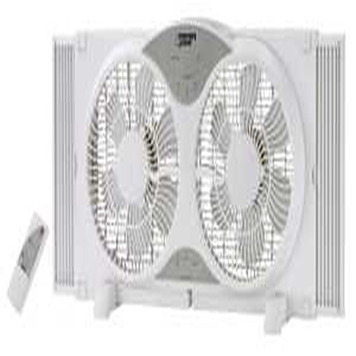 PowerZone Reversible Fan, 120V, 9 in Dia Blade, 3-Speed, Touch Panel and Remote Control, Whit (BP2-9A)