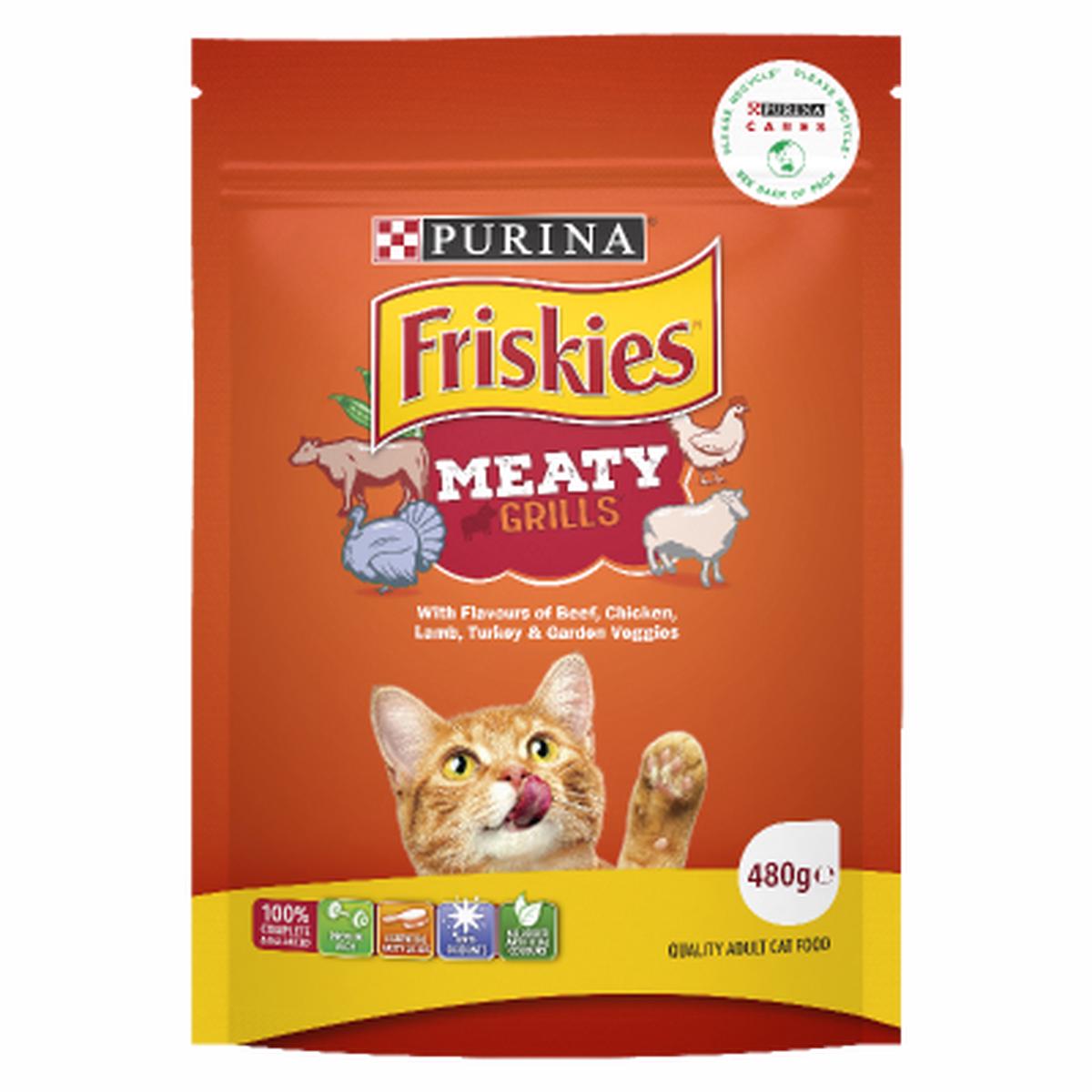 Purina Friskies Meaty Grills Cat Biscuits 480g