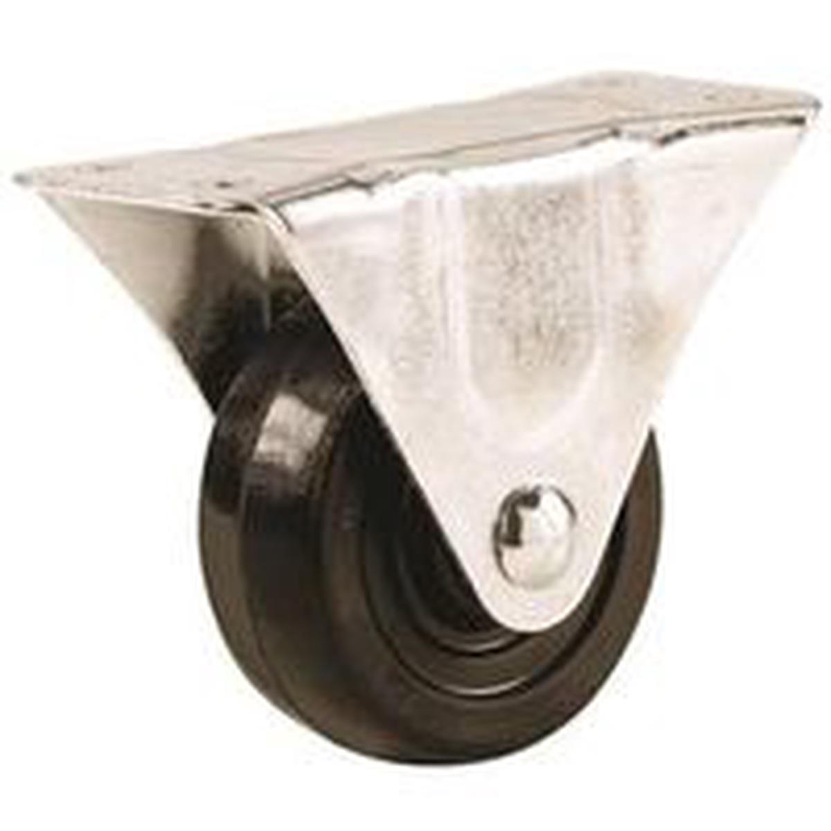 Shepherd Hardware Rigid Caster, 2″ Dia Wheel, 7/8″ W Wheel, Rubber Wheel, 90 lb (9481)