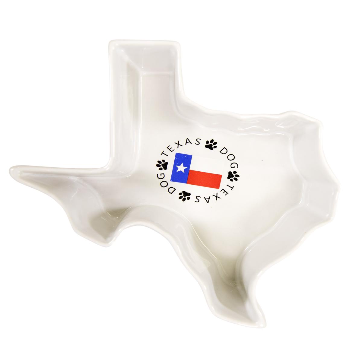 Texas Shaped Dog Bowl
