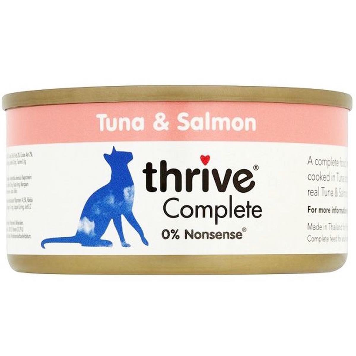 Thrive Whole Cat Canned Meat – 100% Tuna + Salmon (75g)