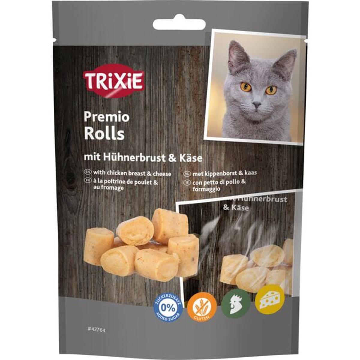 Trixie Chicken & Cheese Rolls Cat Treats 50g