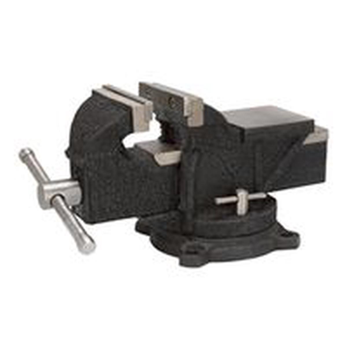 Vulcan Bench Vise, 4 In Jaw Opening, 3/8 In W Jaw, 2.25 In D Throat, Cast Iron Steel (JL25011)