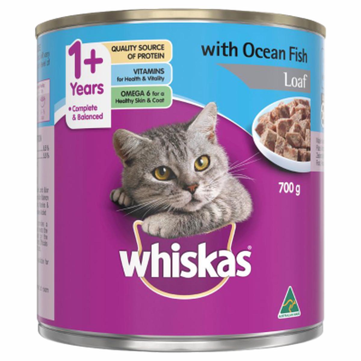 Whiskas Ocean Fish Loaf Wet Cat Food 700g