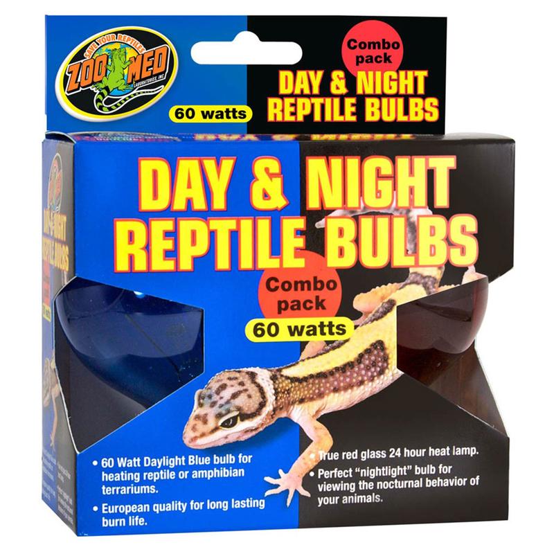 Zoo Med Day & Night Reptile Bulb Combo Pack - 60 w