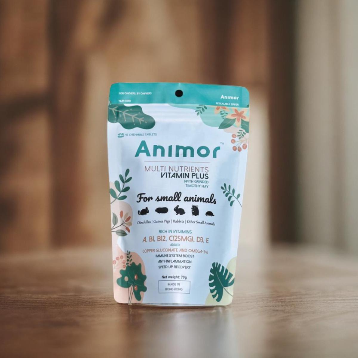 Animor – MULTI NUTRIENTS Vitamin Plus – Supplement for Small Animals (Chinchillas, Guinea Pigs, Hamsters, Rabbits)