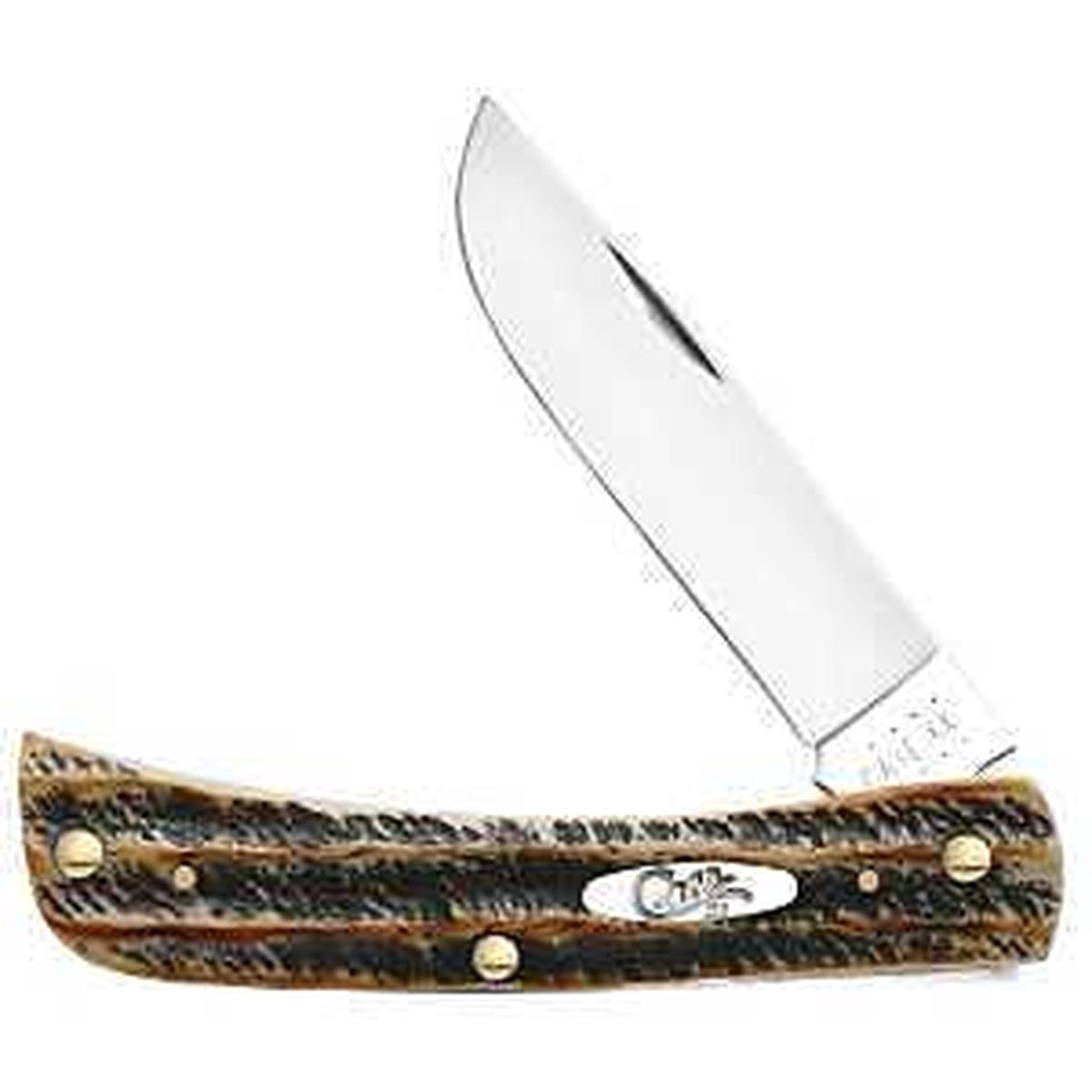 Case XX Sod Buster Jr Pocket Knife, 2.8 in L Blade, Stainless Steel, Jigged Handle (65310)