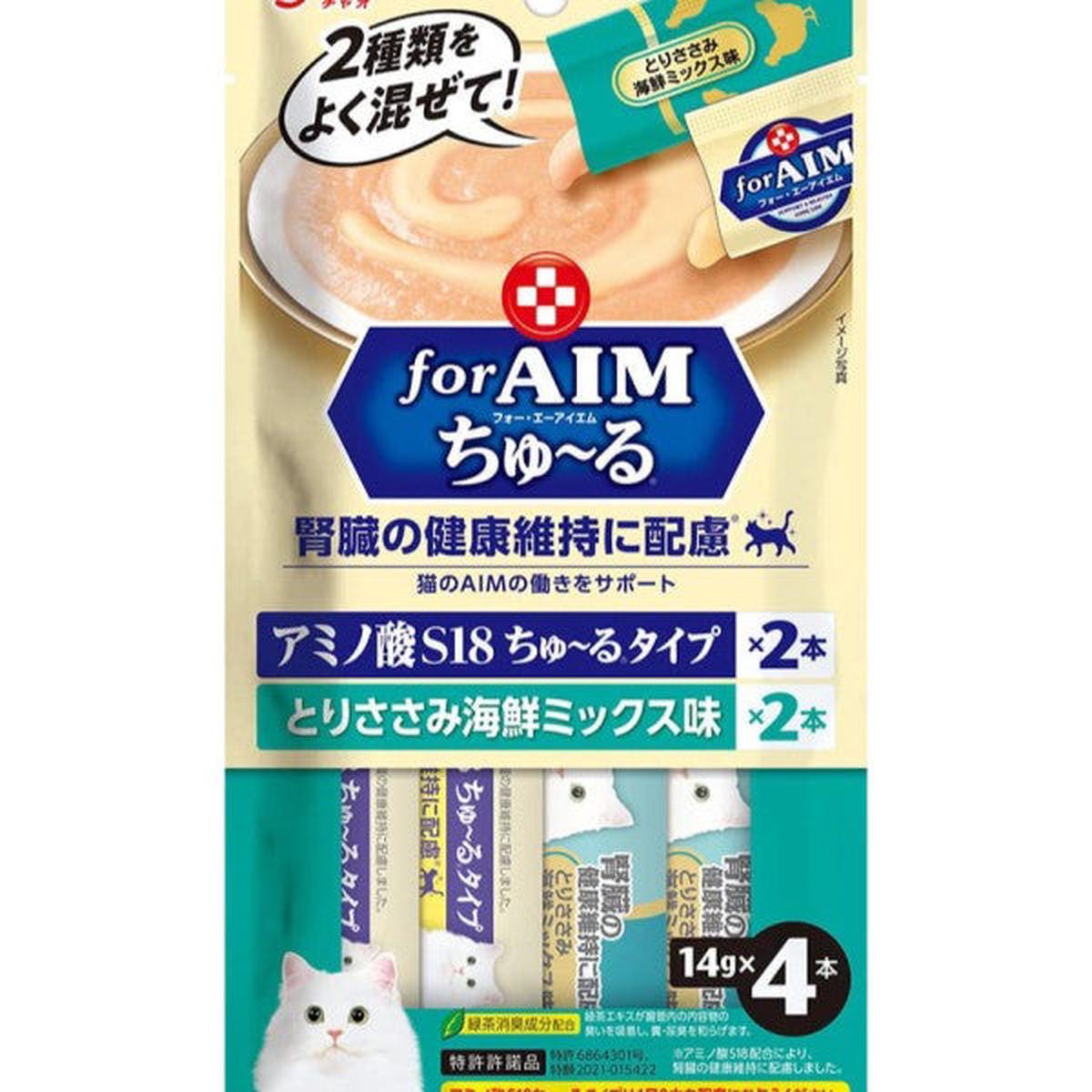[CIAO CHURU] AIM Cat Kidney Health S18 Amino Acid Chicken and Seafood Flavor CA-05 Whole Cat Snacks 4 x 14g