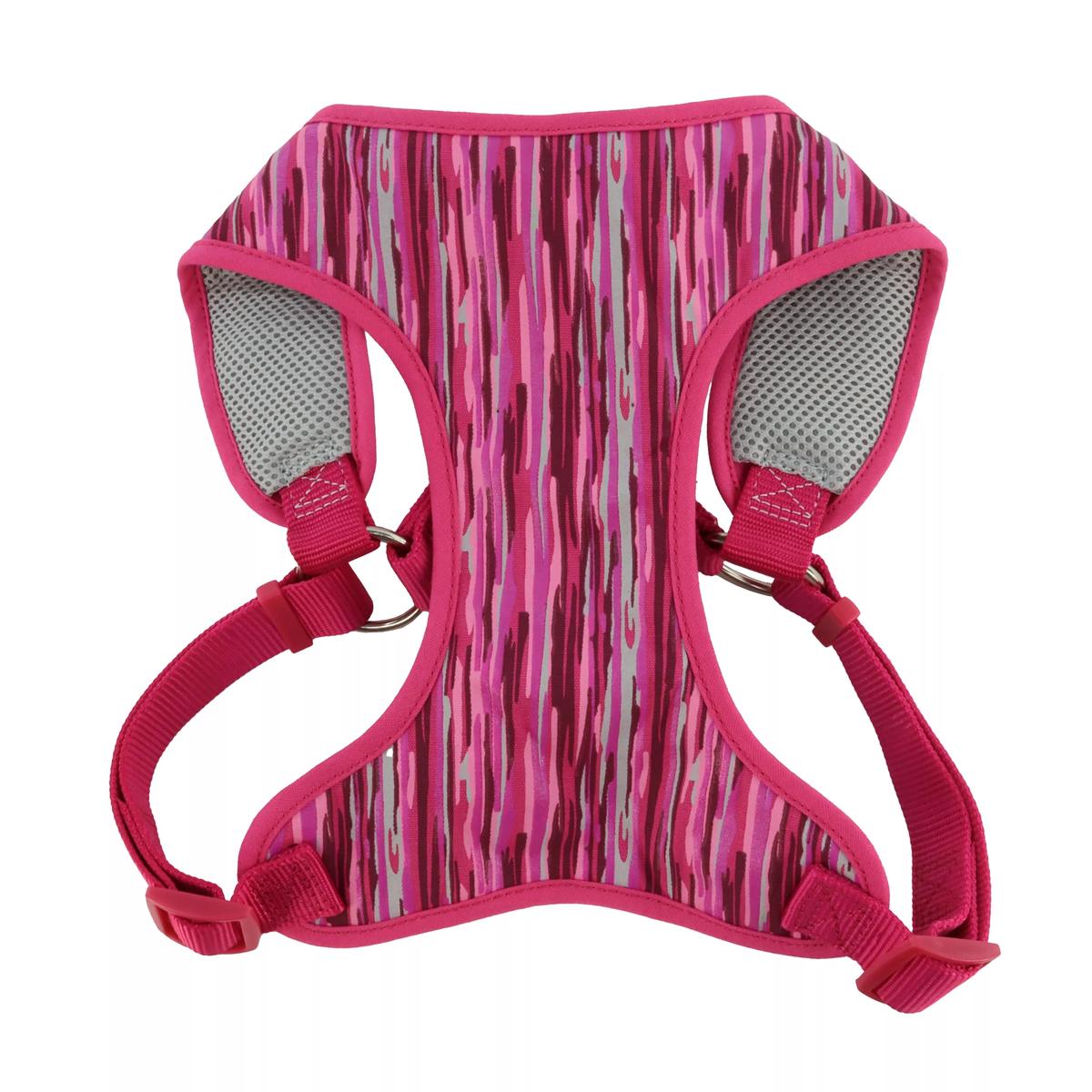 Coastal Pet Products Ribbon Designer Wrap Adjustable Dog Harness – Pink Flamingo Stripe | X-Small – 5/8″ X 16″-19″