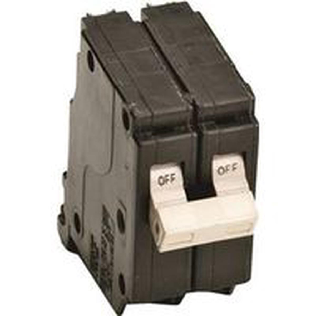 Cutler-Hammer Circuit Breaker, Type CH, 100 A, 2-Pole, 120/240 V, Common Trip, Plug Mounting (CH2100)