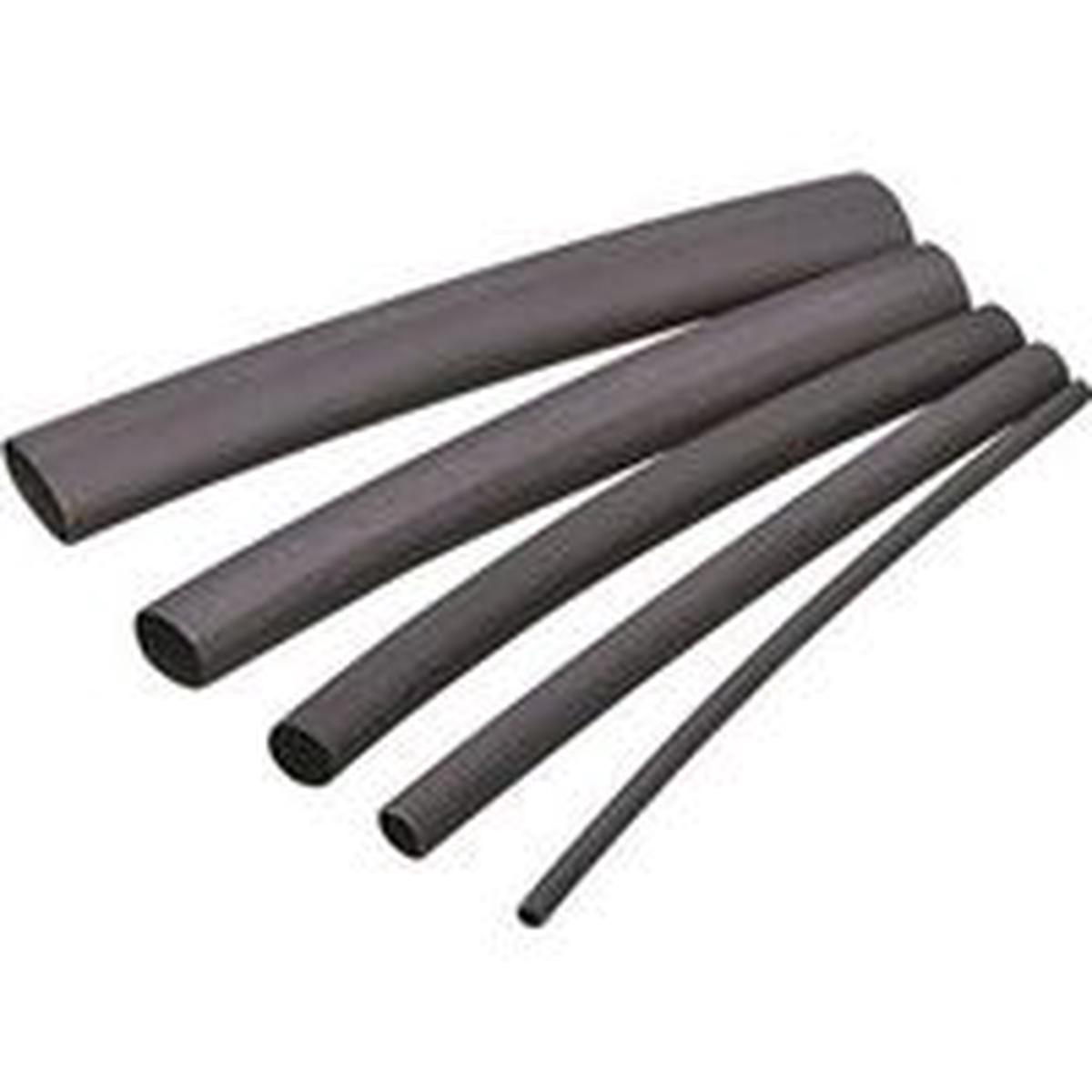 Gardner Bender Heat Shrink Tubing, 3/4 to 3/8 in Dia, 4 in L, Polyolefin, Black (HST-750)
