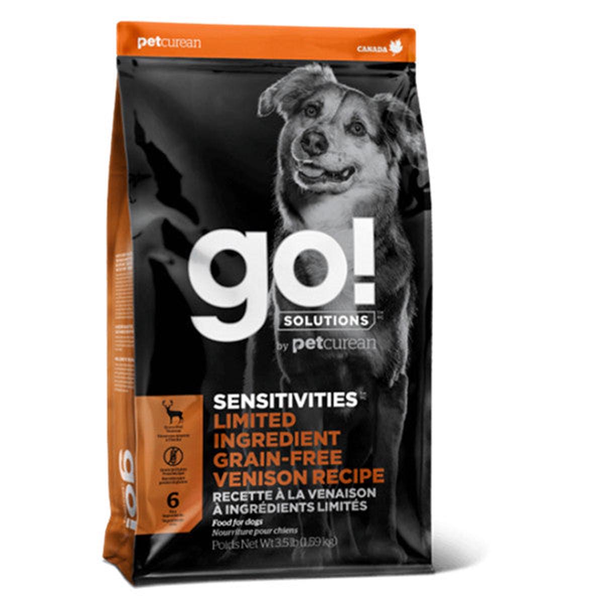 Go! SOLUTIONS Single Protein Dog Dry Food – Hypoallergenic Coat Series – Venison Formula 22lbs
