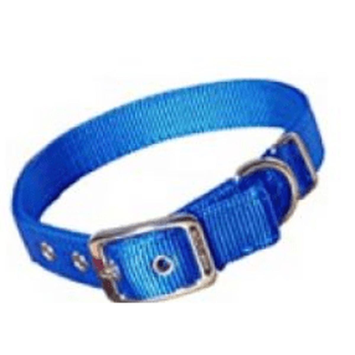 Hamilton Nylon Deluxe Dog Collar Blue – 18″ Blue – 1″ Width
