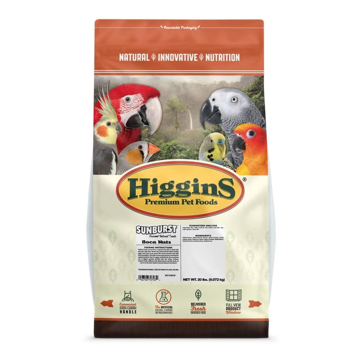 Higgins Sunburst Gourmet Natural Avian Treat – 20 LB BOCA NUTS