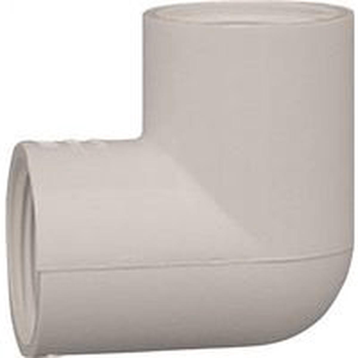 IPEX 435539 Pipe Elbow, 3/4 in, FPT, 90 Deg Angle, PVC, White, SCH 40, 150 psi Pressure