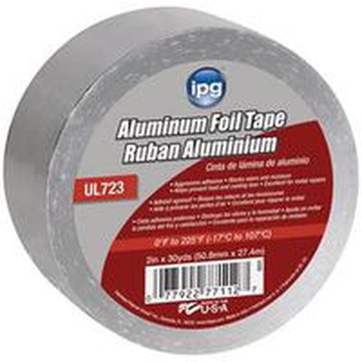 IPG Foil Tape, 30 yd L, 2 in W, Aluminum Backing (9201)