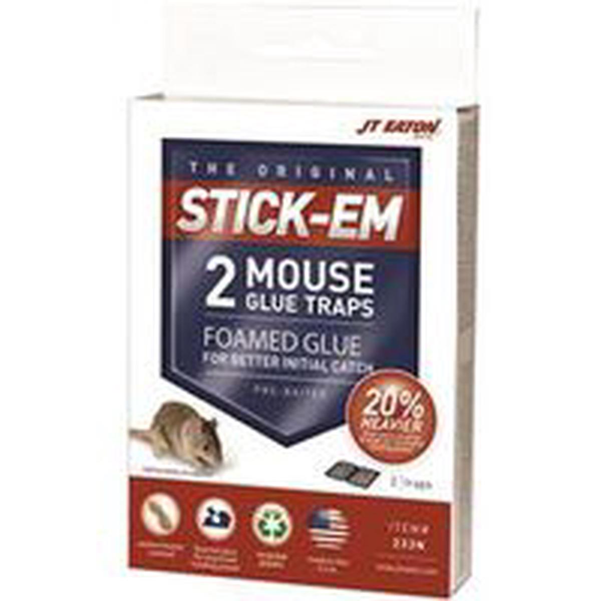 J.T. Eaton Glue Trap, 3-1/4 in W, 4-1/4 in H, 2PK Enc Mouse Trap (233N)