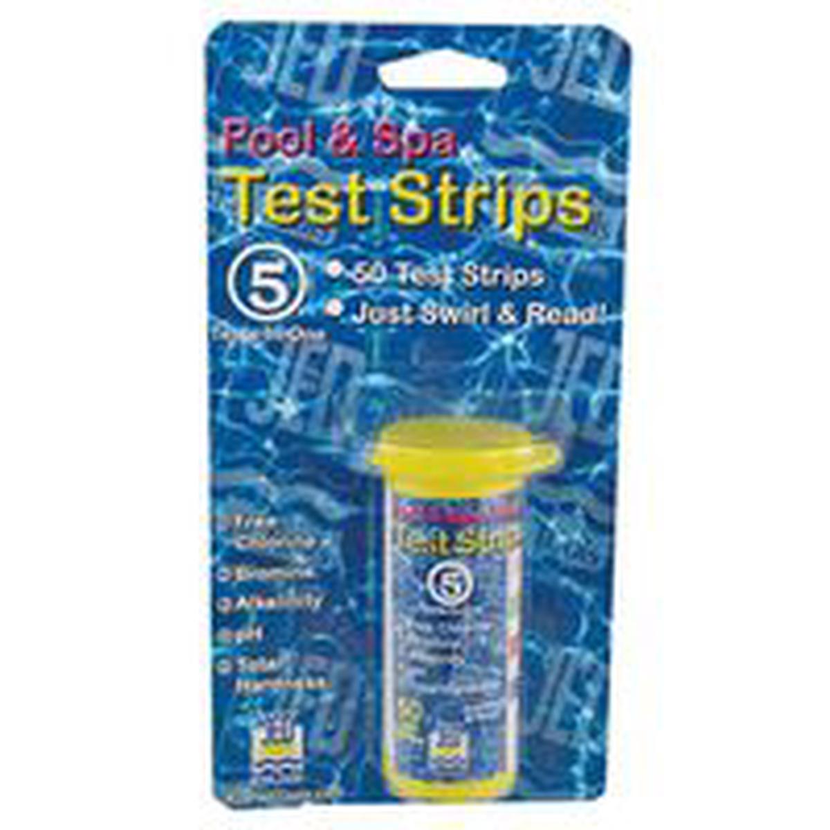 Jed Pool Tools Pool Test Kit Refill, 4-Way Test Strip 5 Factor 5 (00-490)