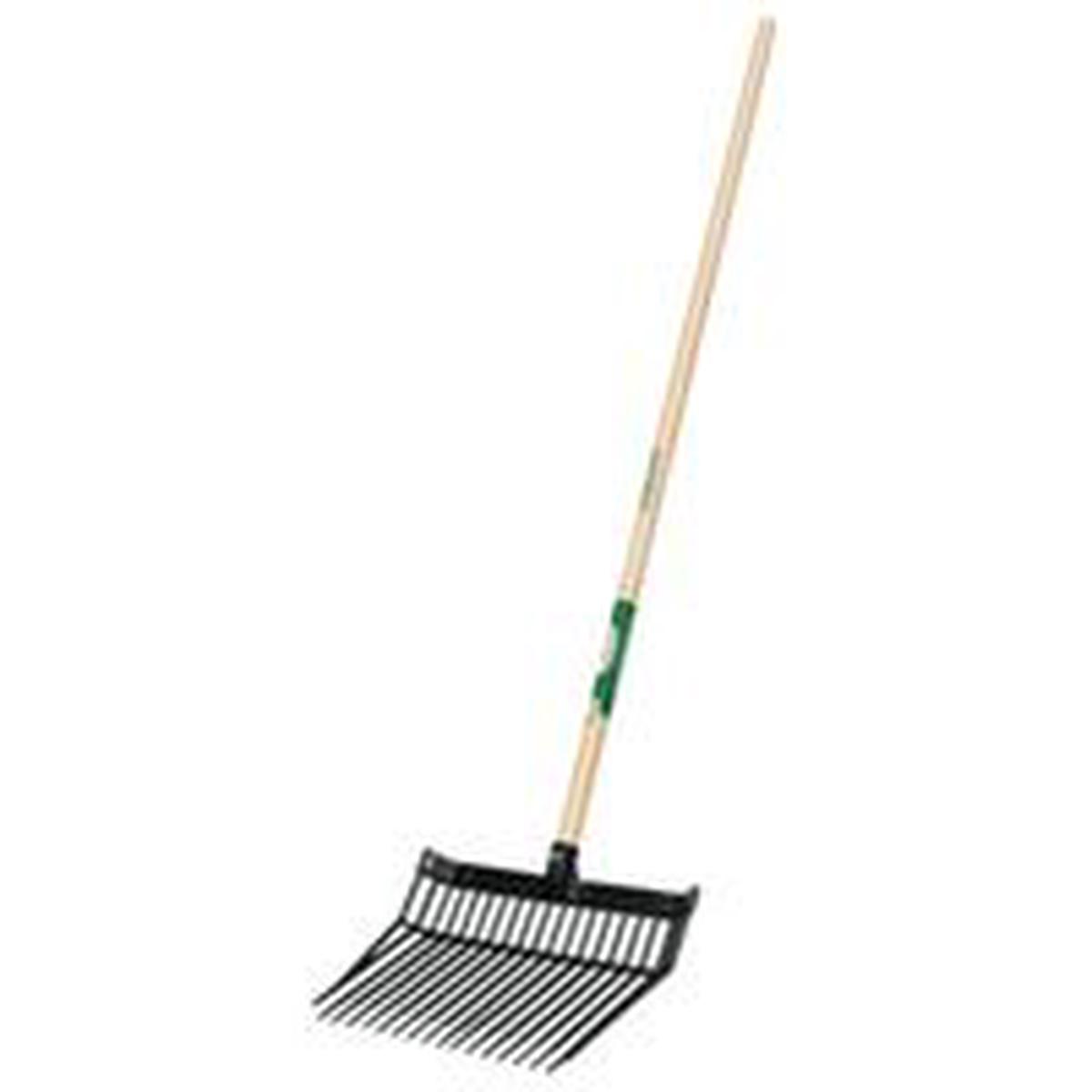 Landscapers Select Bedding Fork, Polycarbonate 16 in Wide Tine, Wood Handle, 54 in L Handle (34622)