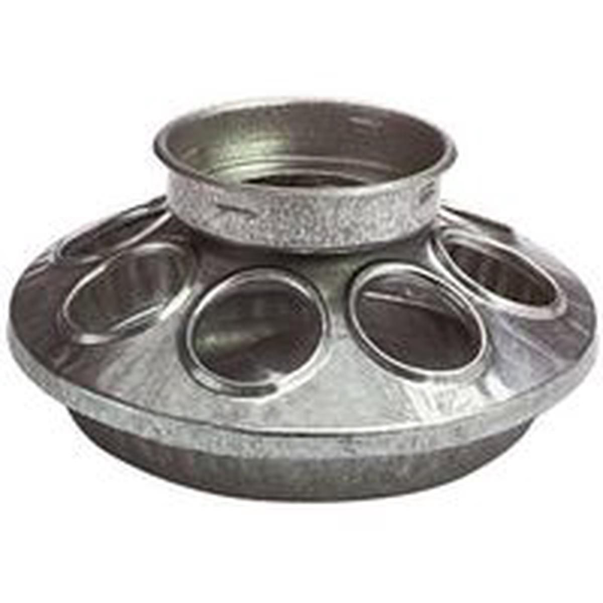Little Giant Chick Feeder, 1 Qt Capacity, 8-Compartment, Steel, Galvanized (9810)