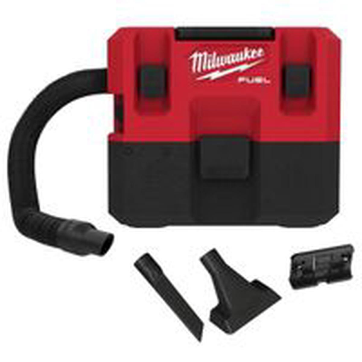 Milwaukee Wet and Dry Vacuum 1.6 Gal 45 CFM 87 dBA HEPA Filter 12 V Black/Red Housing (0960-20)