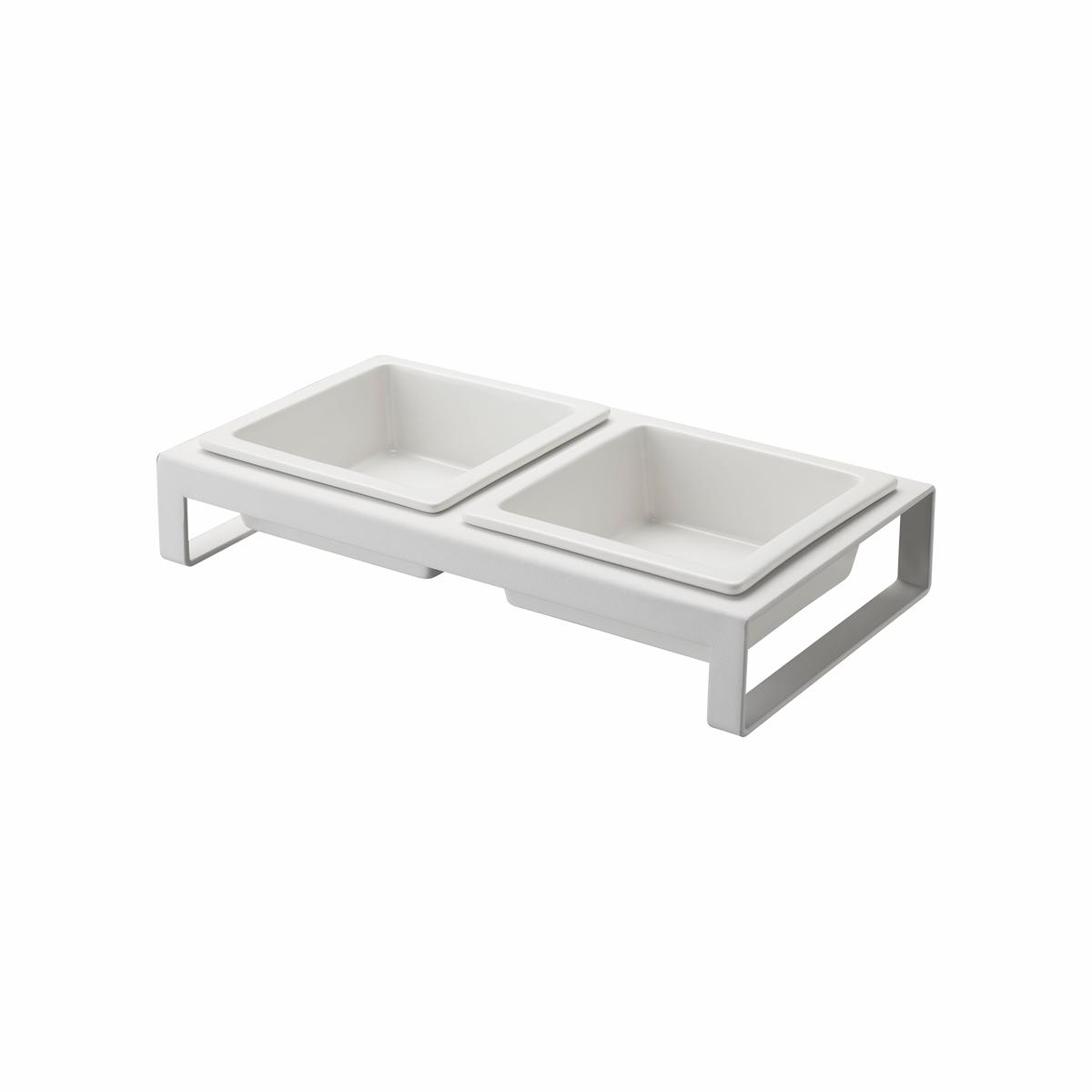 Pet Food Bowl – Steel + Ceramic