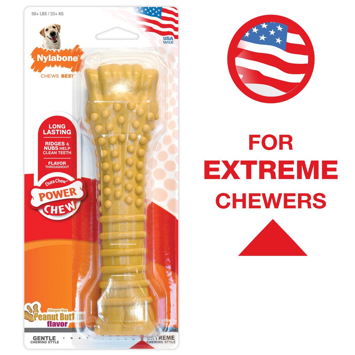 Power Chew Textured Knuckle Bone Dog Toy Peanut Butter Flavor X-Large 1 Count