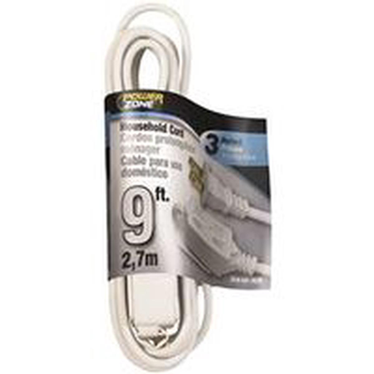 PowerZone Extension Cord 9′ 16/2 White (OR660609)