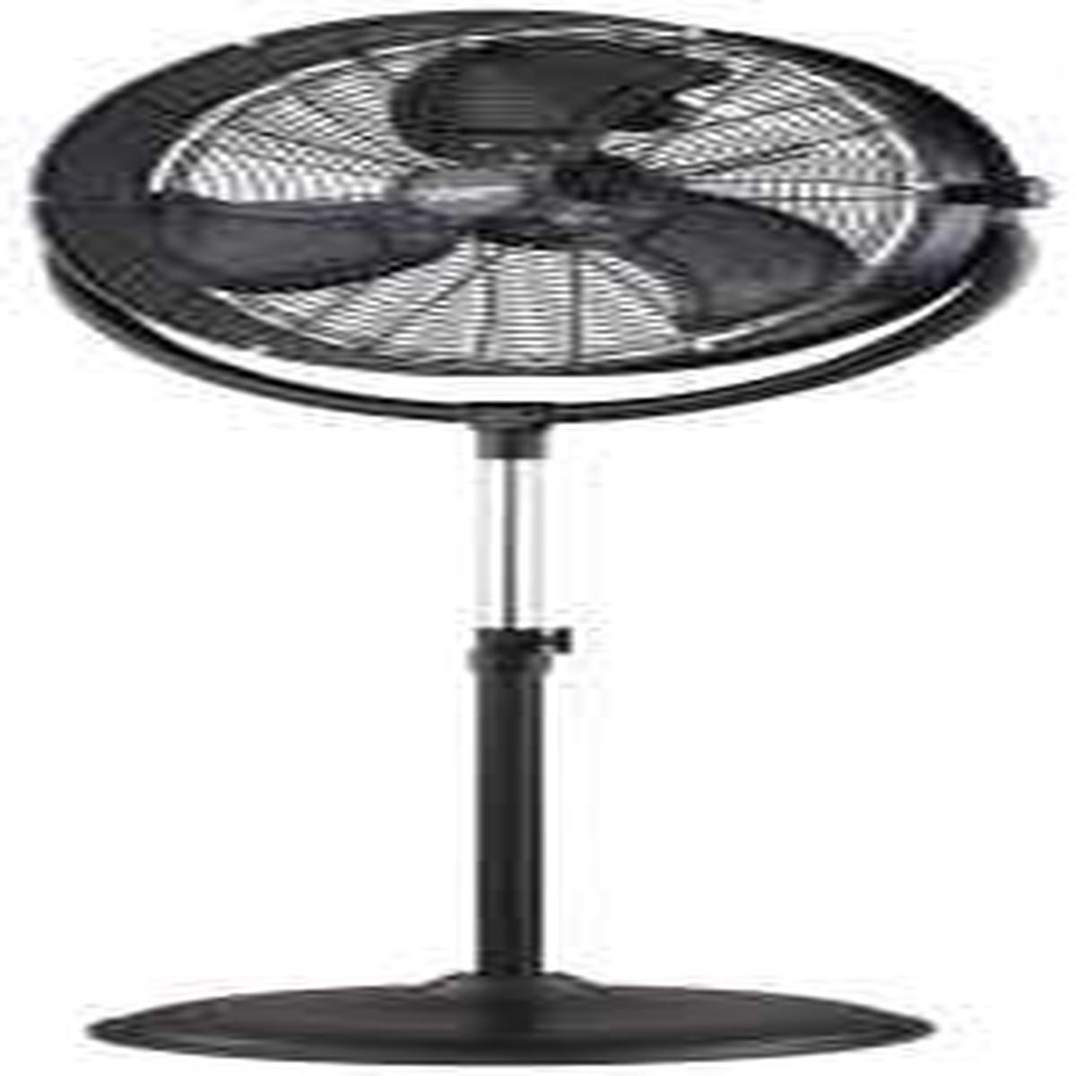 PowerZone Pedestal Fan, 120 V, 1.25 A, 20 in Dia Blade, 3-Blade, Metal Blade, Black (FES50-T2)
