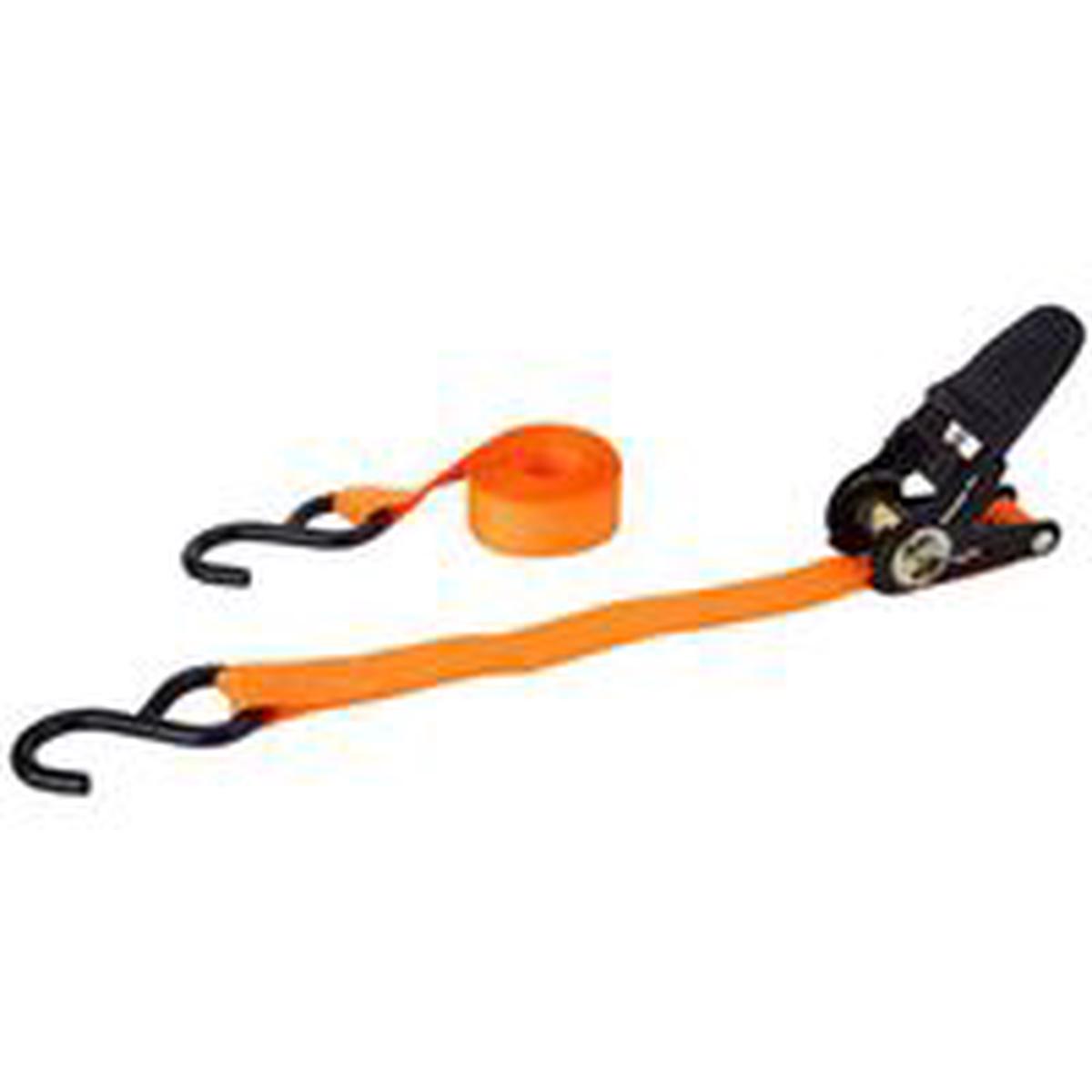 ProSource Tie-Down 1 in W 10 ft L Polyester Webbing Metal Ratchet Orange 400 lb S-Hook (FH64052)