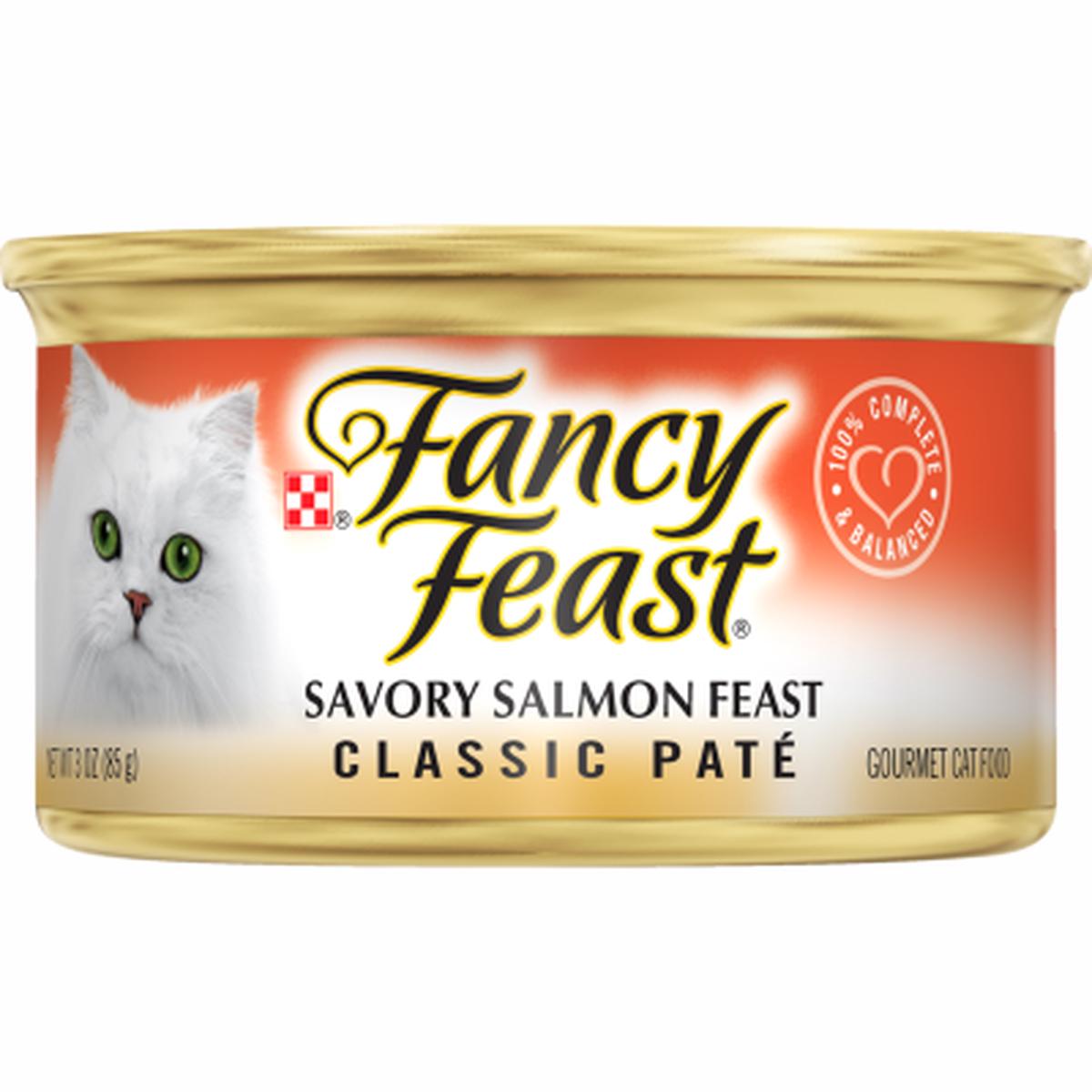 Purina Fancy Feast Classic Savory Salmon Feast Cat Food 85g