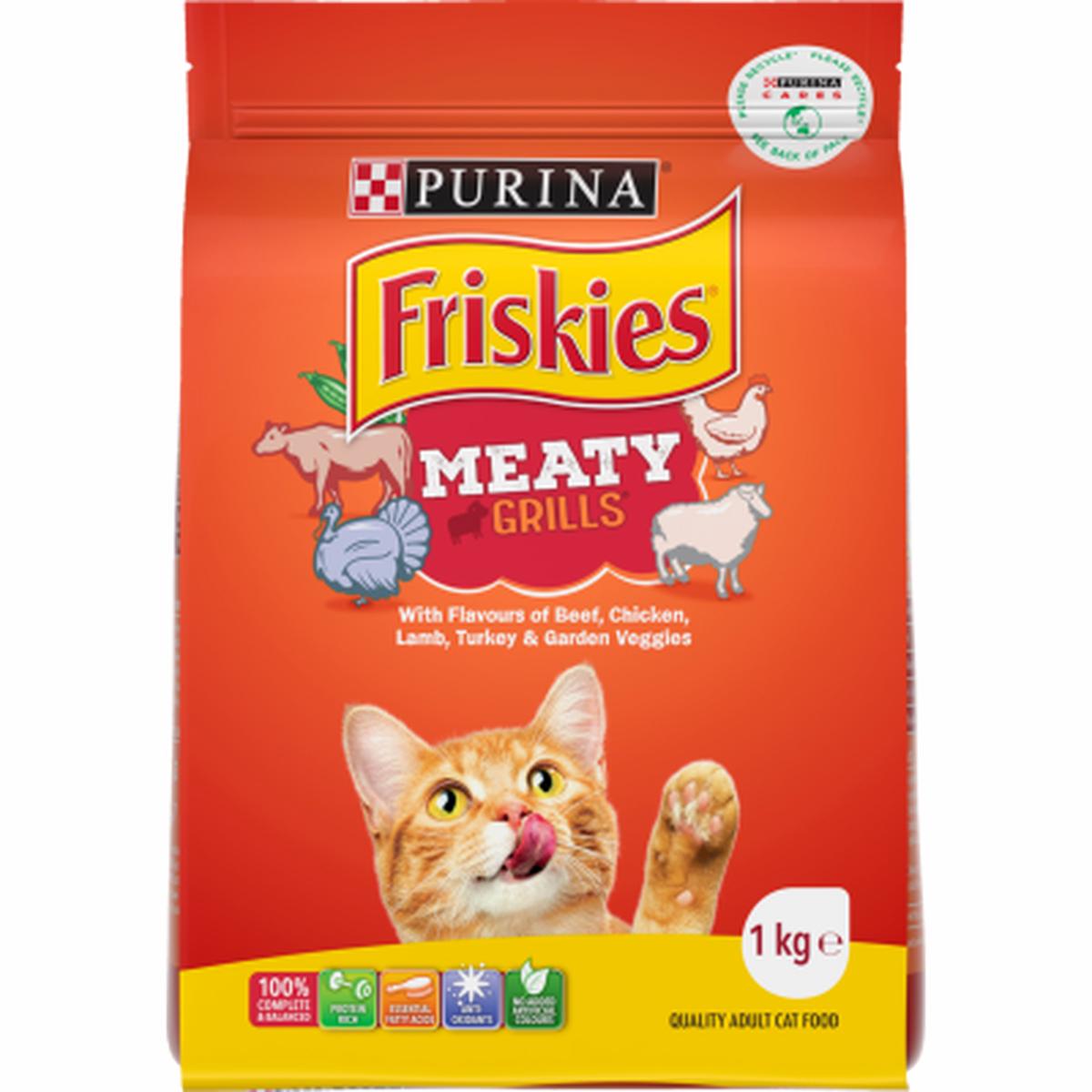 Purina Friskies Meaty Grills Adult Dry Cat Food 1kg