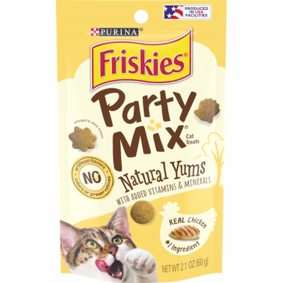Purina Friskies Party Mix Naturals With Real Chicken Cat Treats 60g