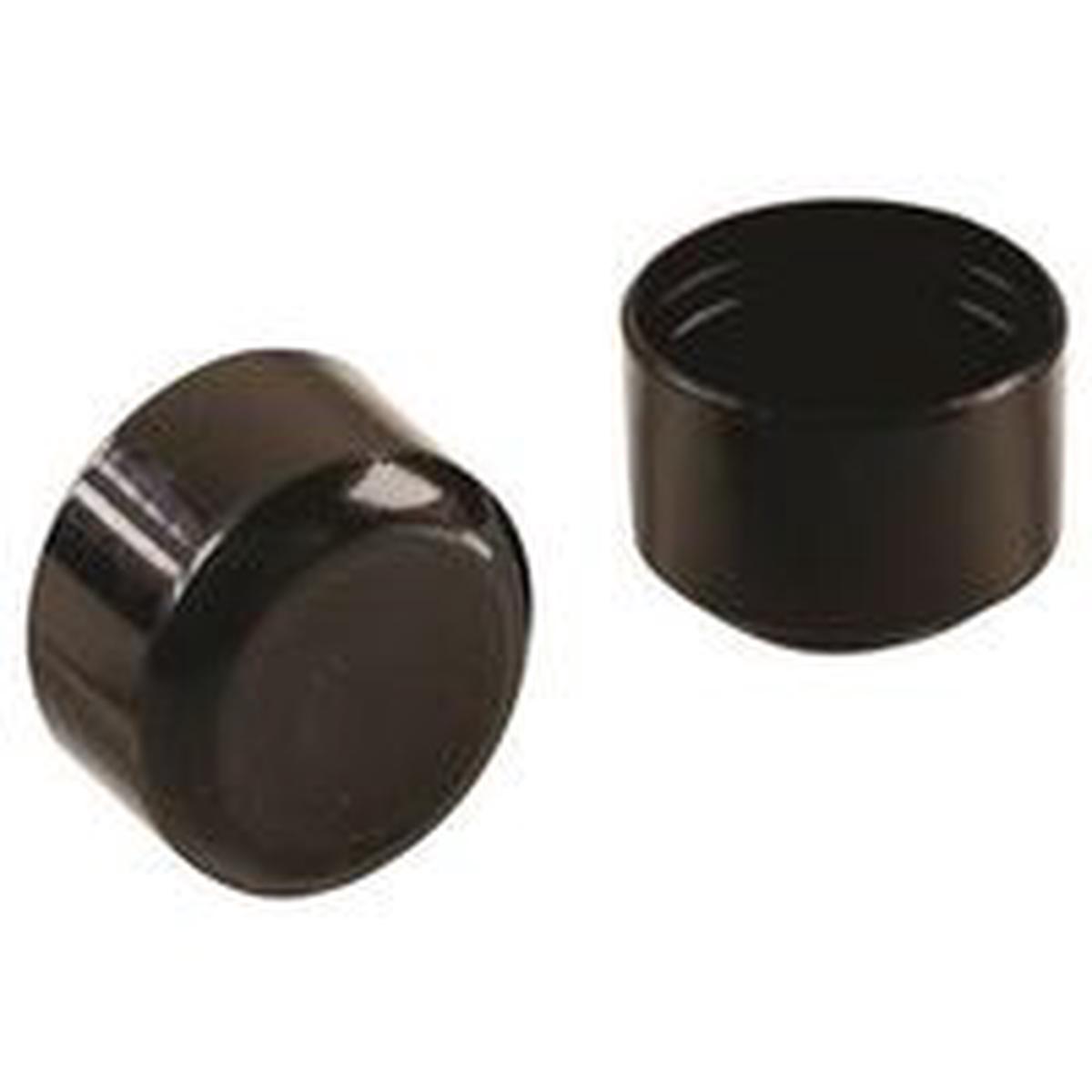 Shepherd Hardware Round Plastic Furniture Leg Tip, Black, 1-1/8 in Dia (9768)