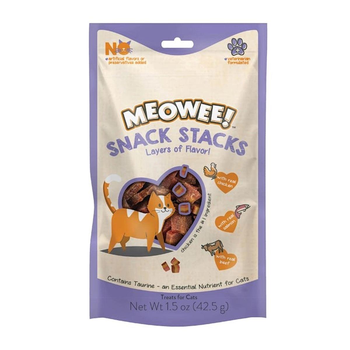 Snack Stacks Made with Real Chicken, Salmon and Beef Cat Treats, 1.5 oz