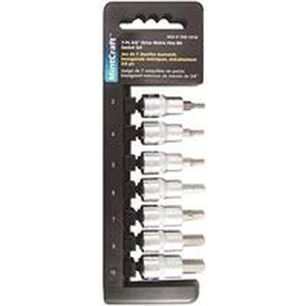 Vulcan Socket Set, Chrome Vanadium Steel, Chrome 3/8″ Drive (TS1007M-P)