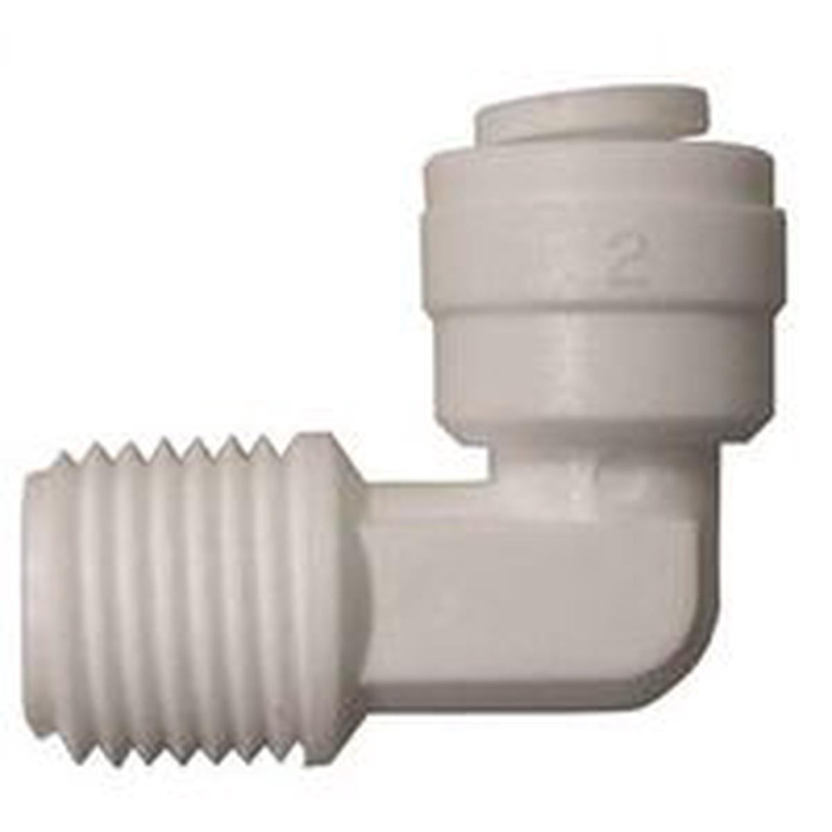 Watts Tube Elbow, 3/8 x 1/4 in, 90 Deg Angle, Plastic, 150 psi Pressure (PL-3028)