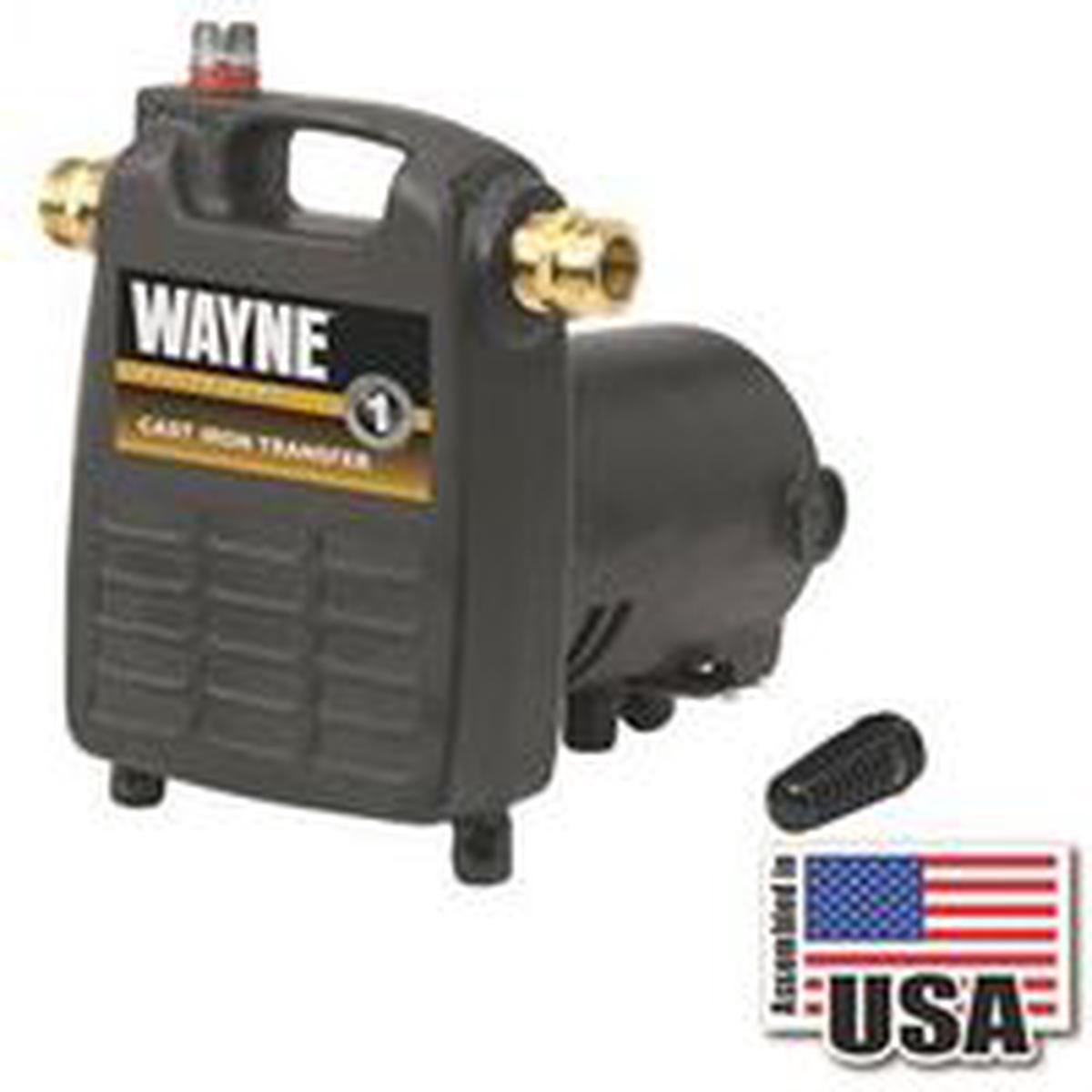 Wayne Non-Submersible Self-Priming Utility Pump, 0.5 hp, 3/4 in Outlet, 1600 gph, Iron (PC4)