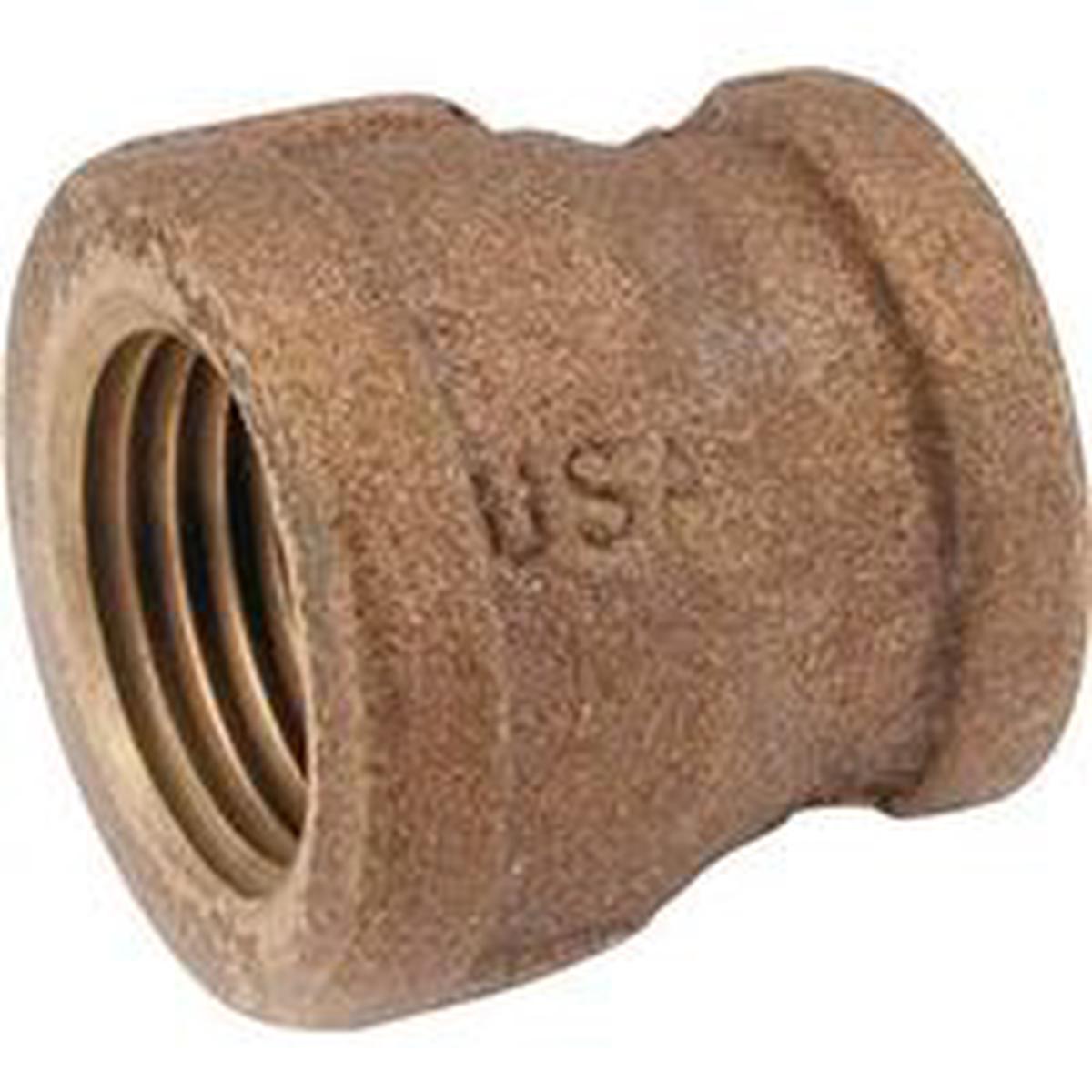 Anderson Metals Reducing Pipe Coupling 3/8 x 1/8 in FIPT Brass 200 psi Pressure