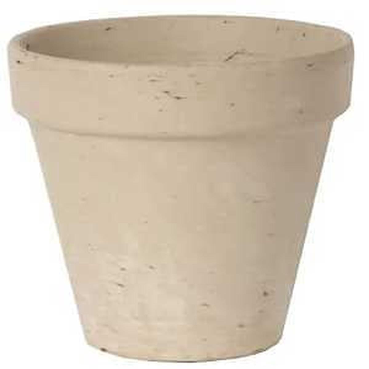 Border Concepts Pot, 7-3/4 in Dia, 6-3/4 in H, Granite Clay, Terracotta