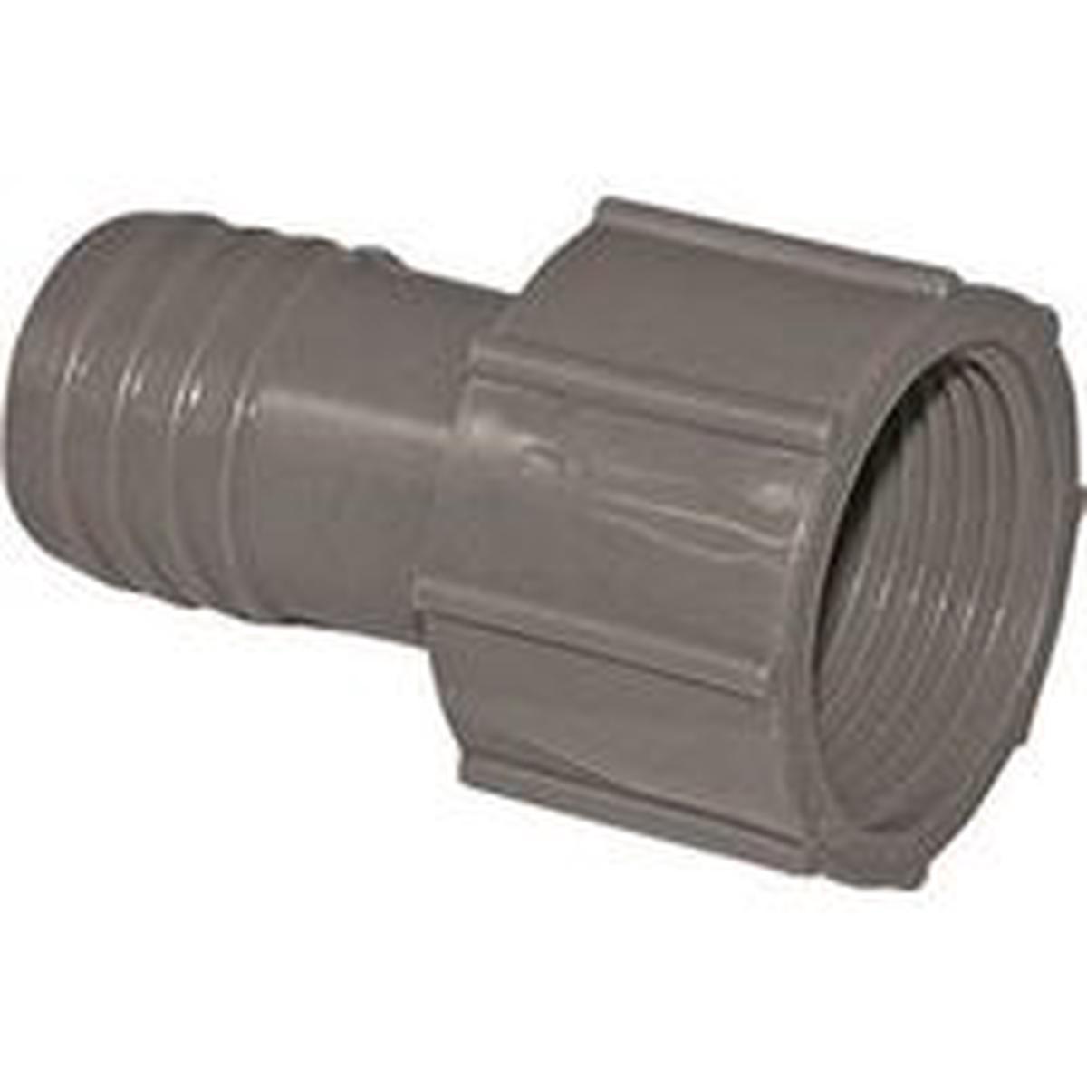 Boshart Pipe Adapter, 1 in FPT x Insert, PVC, Gray (UPVCFA-10)