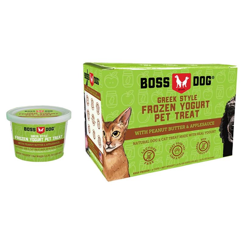 Boss Dog Peanut Butter & Apple Sauce Greek Style Frozen Yogurt Pet Treat – 3.5 oz