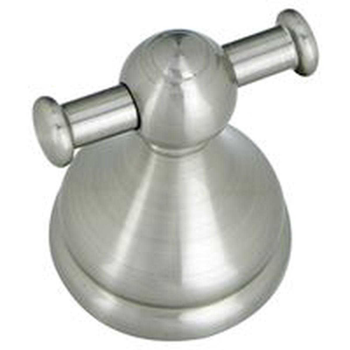Boston Harbor Double Robe Hook, 2-Hook, Zinc, Brushed Nickel, Wall Mount (L5053-13B-10-3L)